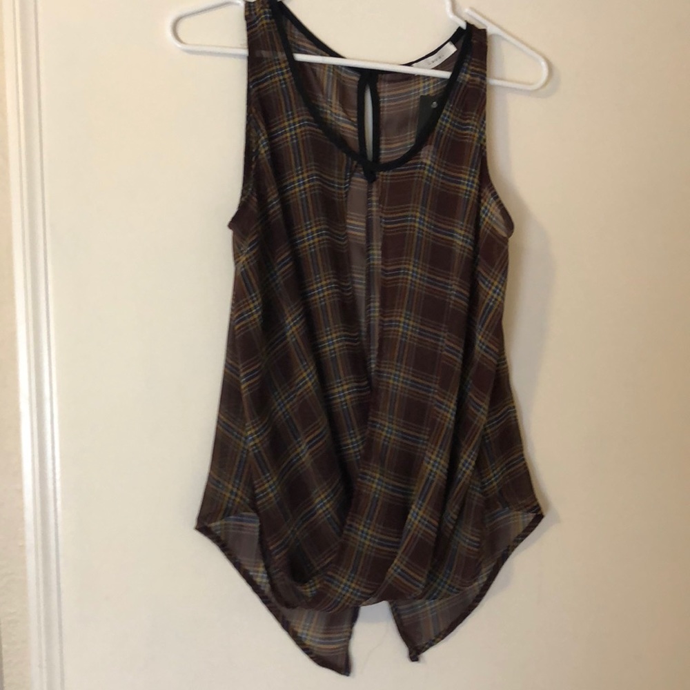 Burgundy Jasper Plum Crossover Top